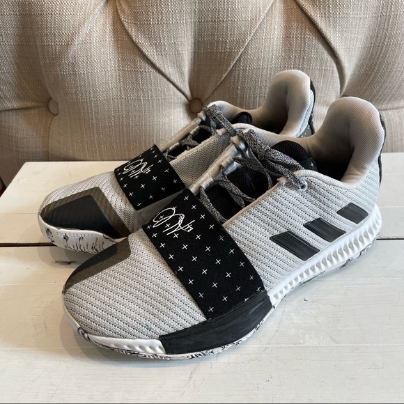 Adidas James Harden Basketball Shoes Gray Black White Mens Size 6.5 - Picture 3 of 16